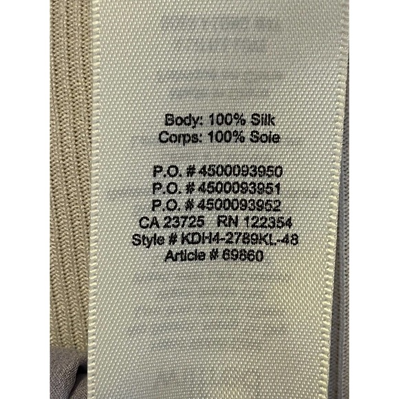 Wilfred Aritzia •XXS• Crane Bird Print Silk Crepe Blouse Top Keyhole Back $110 - Picture 10 of 10